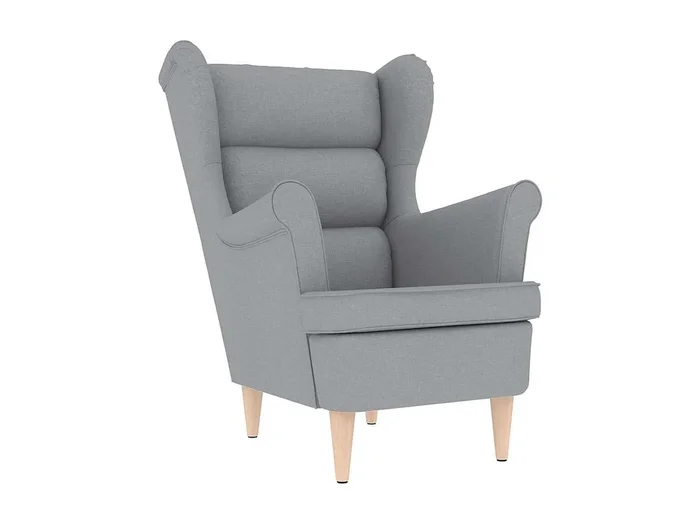 Sillón de salón Silla de relax Sillón de tela gris claro 74x84x100 cm SHL9257