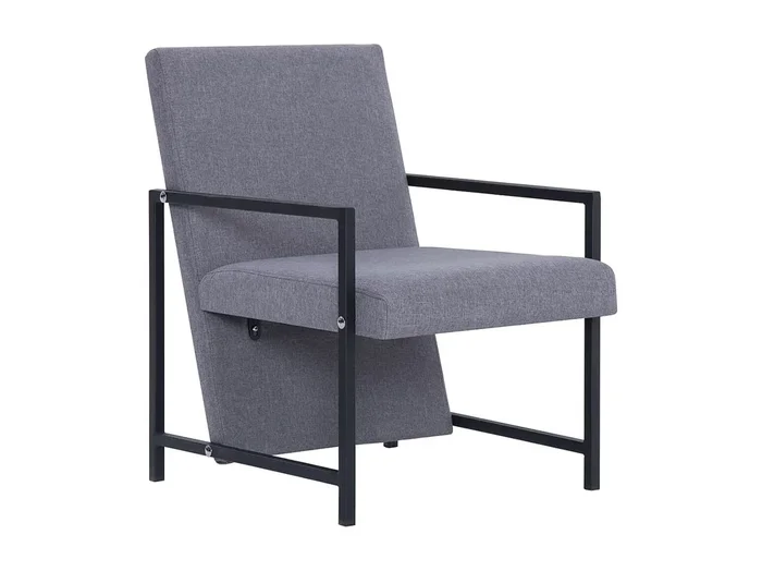 Sillón de salón Silla de relax Sillón de tela gris claro SHL7358