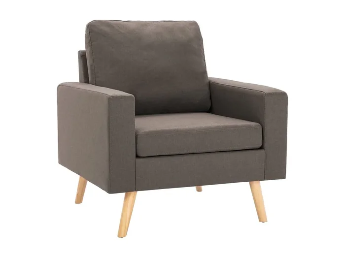 Sillón de salón Silla de relax Sillón de tela gris taupe SHL2065