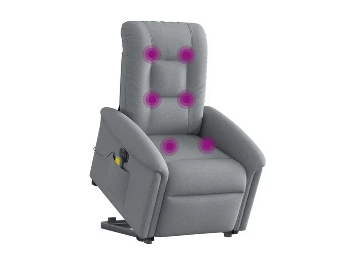 Sillón de salón Silla Sillón de masaje eléctrico reclinable elevable tela gris claro SHL5173