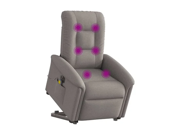 Sillón de salón Silla Sillón de masaje eléctrico reclinable elevable tela taupé SHL2329
