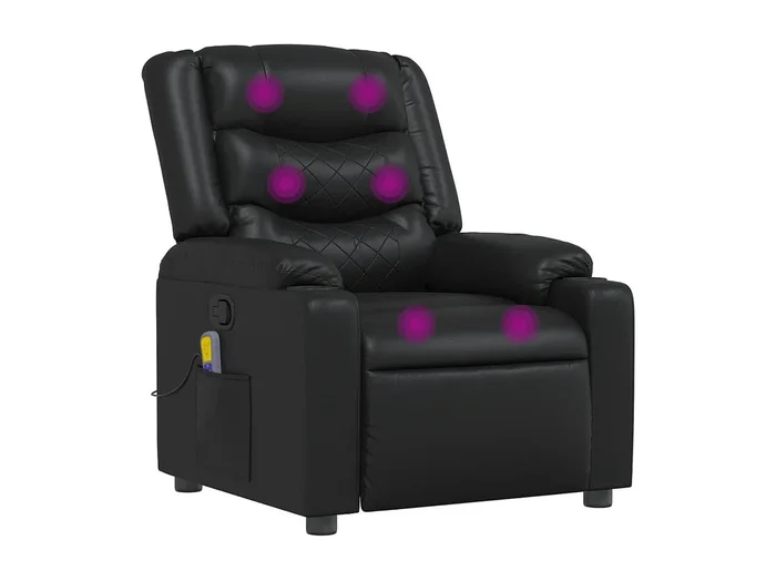 Sillón de salón Silla Sillón de masaje reclinable cuero sintético negro SHL6565