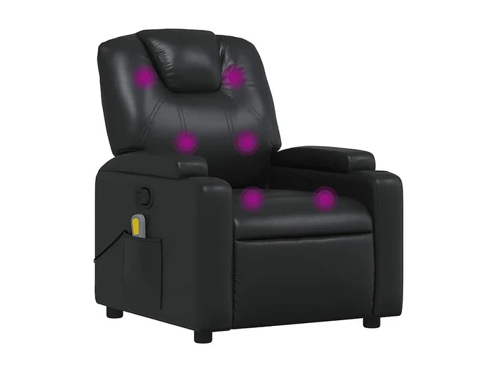 Sillón de salón Silla Sillón de masaje reclinable cuero sintético negro SHL9099