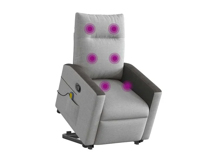 Sillón de salón Silla Sillón de masaje reclinable de pie de tela gris nube SHL7192