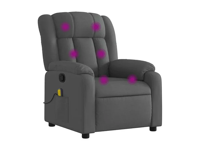 Sillón de salón Silla Sillón de masaje reclinable de tela gris oscuro SHL7689