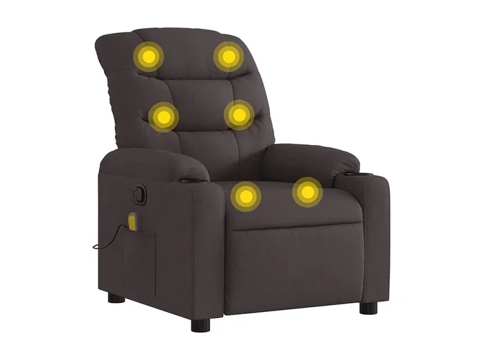Sillón de salón Silla Sillón de masaje reclinable de tela marrón oscuro SHL6888