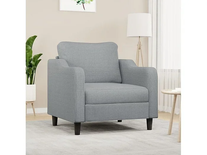 Sillón de tela gris claro 60 cm