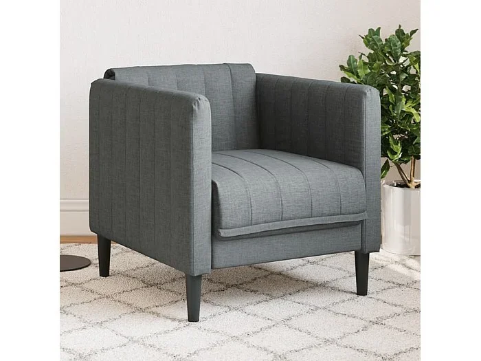 Sillón de tela gris oscuro
