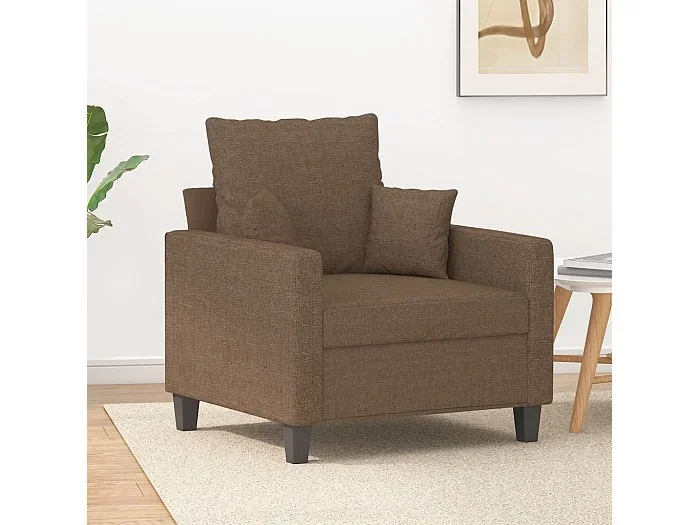 Sillón de tela marrón 60 cm ES41883