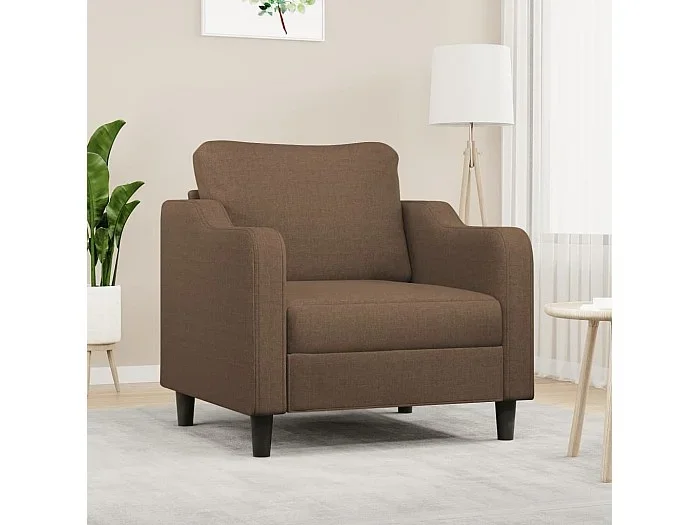 Sillón de tela marrón 60 cm