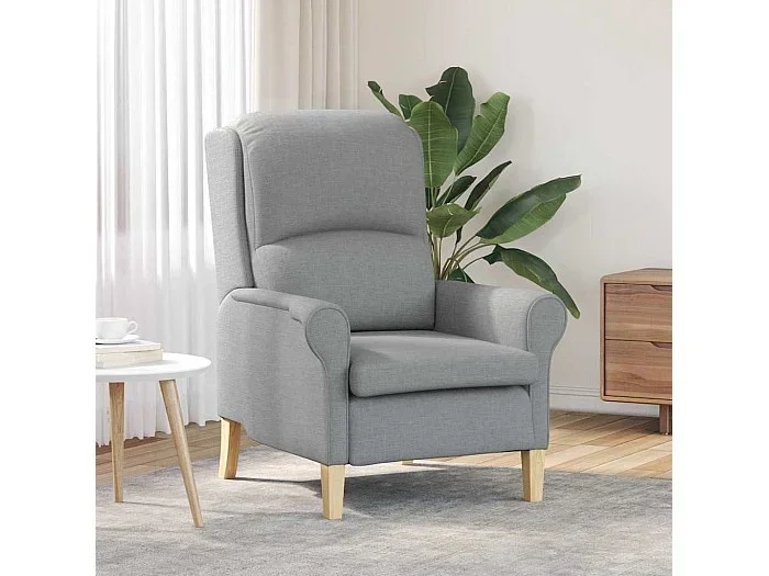 sillón Gris claro 76 x 94 x 102 cm tela