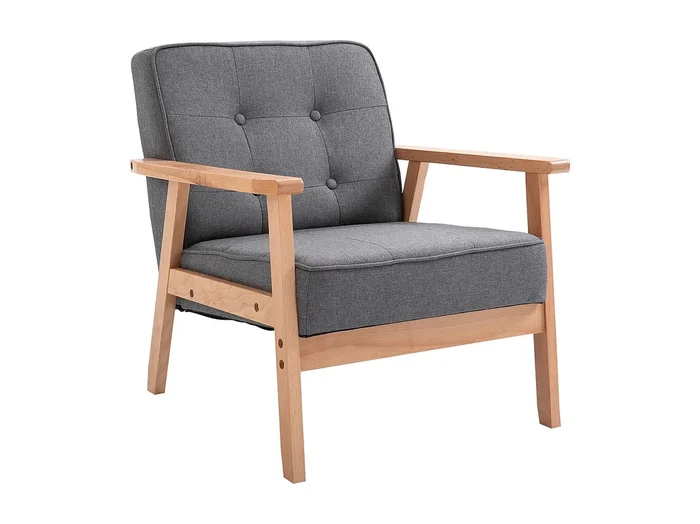 Sillón individual gris 70×64.5×74 cm HOMCOM