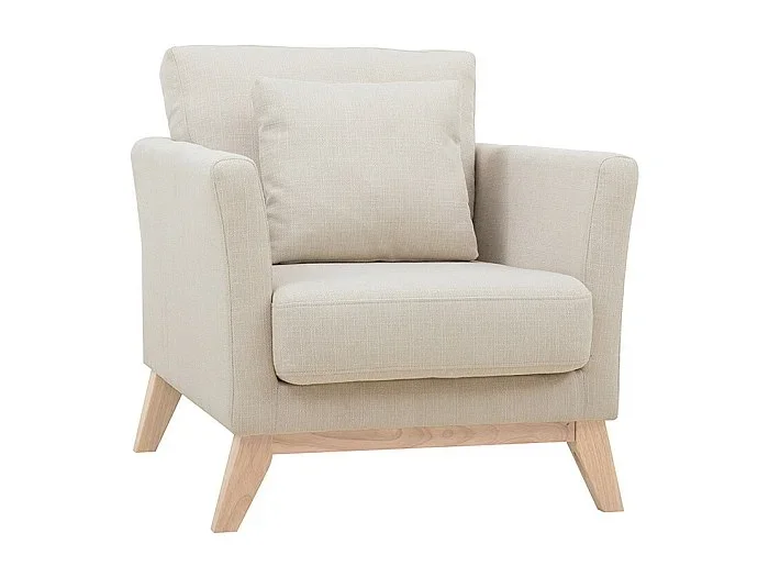 Sillón nórdico desenfundable tejido beige OSLO