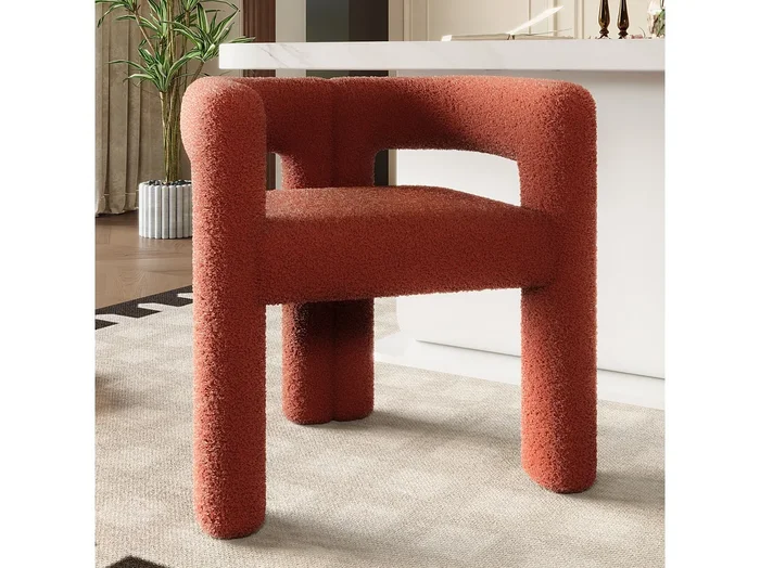 Sillón, tejido de terciopelo teddy, marrón