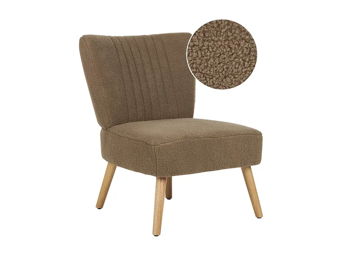 Sillón VAASA Bouclé Marrón