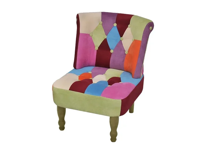 Sillones de estilo francés 2 unidades tela retales Patchwork SHL4531
