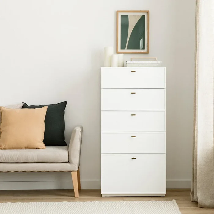 Sinfonier blanco 5 cajones Lau Blanco – Kenay Home