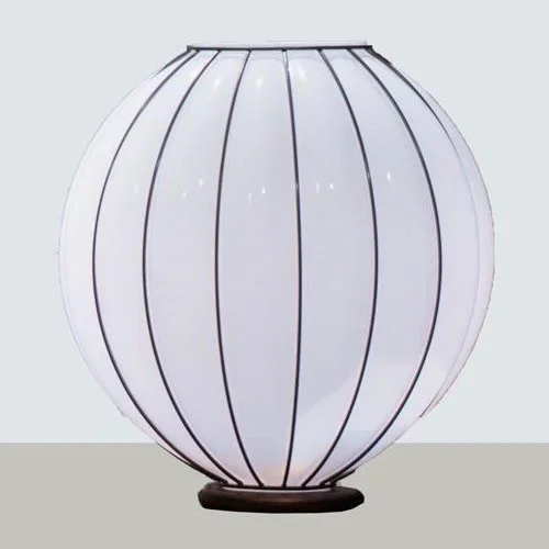 SIRU – Lámpara de mesa SFERA 1xE27/60W/230V negro/blanco Vidrio veneciano