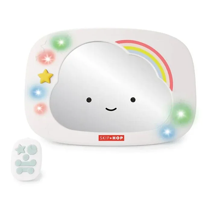 Skip Hop – Espejo retrovisor infantil para coche LINING CLOUD 3xAA