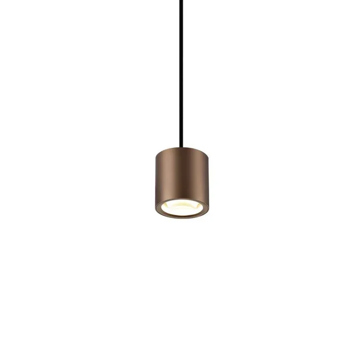 SLV Lámpara colgante LED Oculus, color cobre, Ø 9 cm, atenuable a cálida
