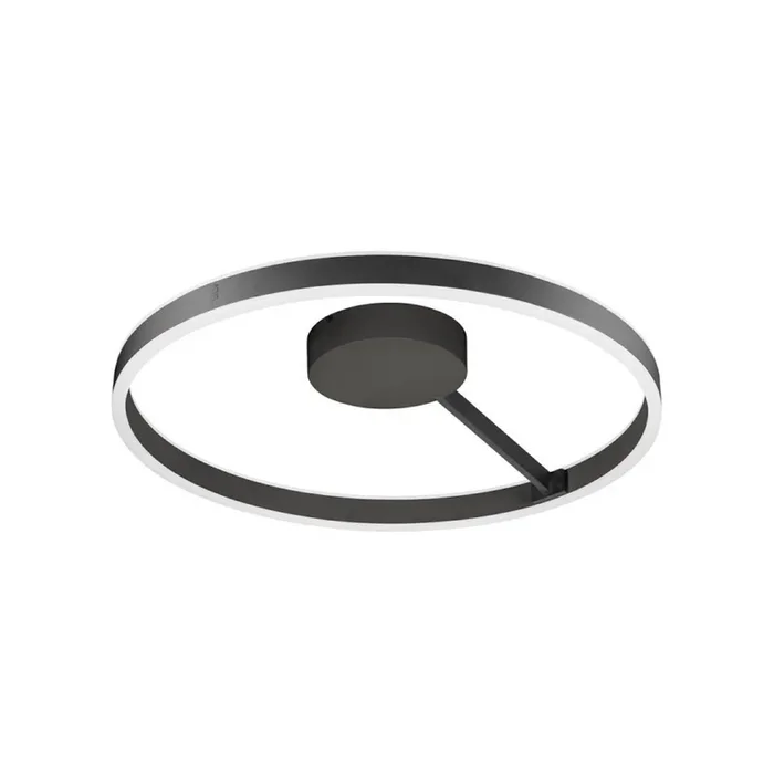SLV plafón LED One, Ø 60 cm, negro, metal, CCT