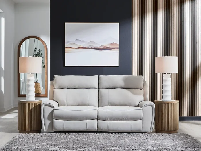Social Pointe Pearl/Ash2-Piece Dual Power Reclining Modular Loveseat