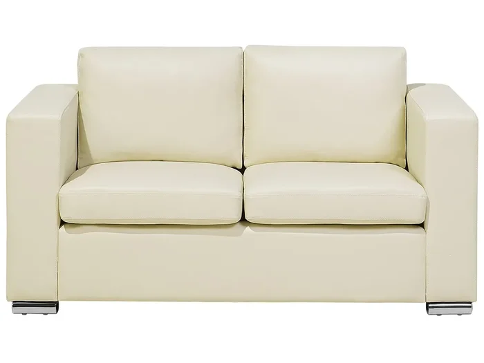 Sofá 2 plazas HELSINKI Piel Beige claro