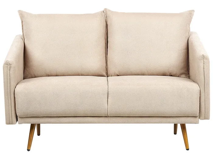 Sofa 2 Seater MAURA Velvet Beige