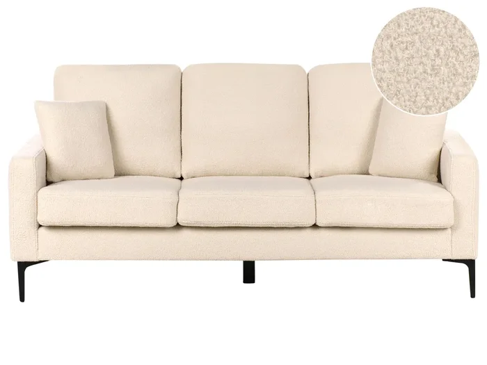 Sofá 3 plazas GAVLE Bouclé Beige