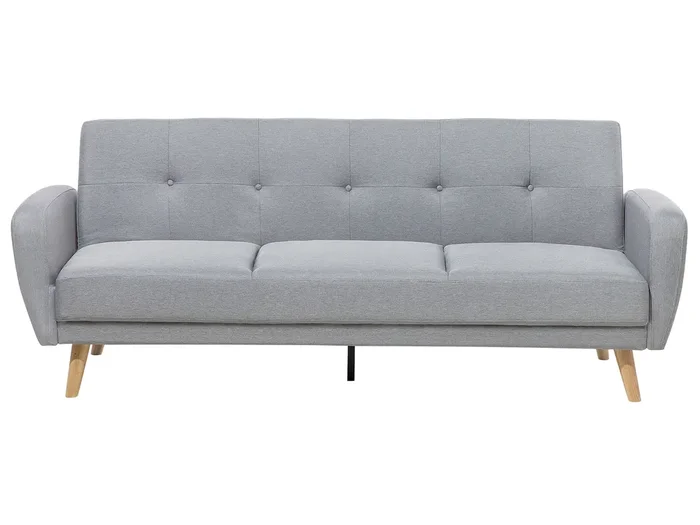 Sofá cama 3 plazas FLORLI Tela Gris claro