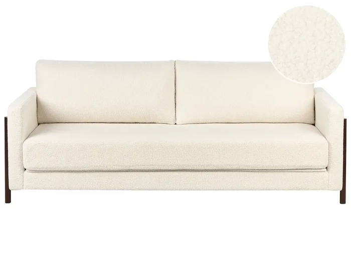Sofá cama 3 plazas ORSA Bouclé Blanco