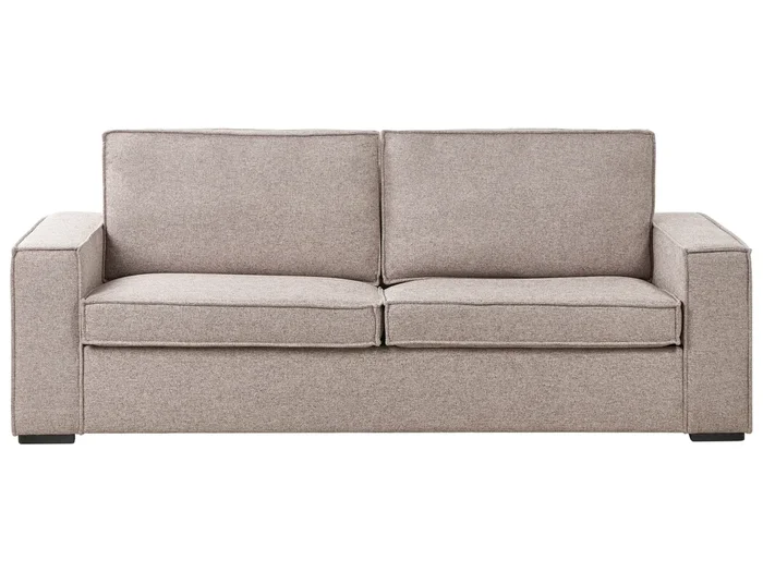 Sofá cama 3 plazas VUOKATTI Tela Marrón claro
