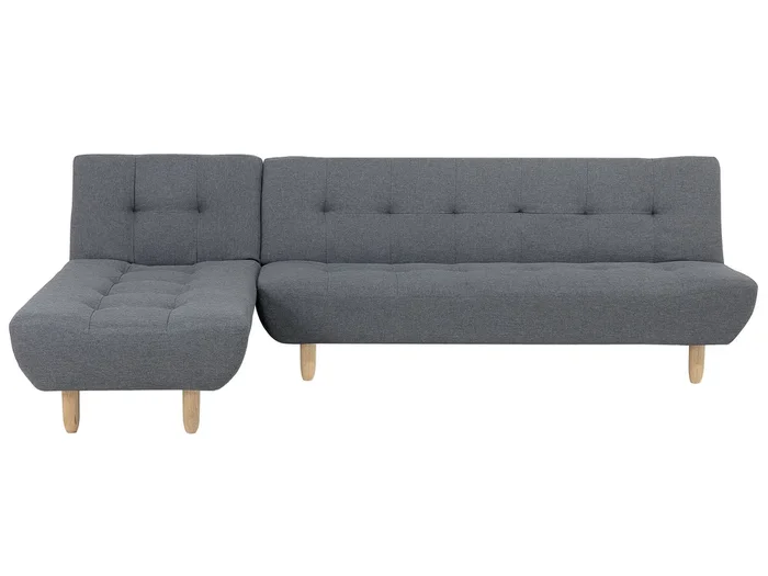 Sofá cama esquinero modular 4 plazas ALSTEN Tela Gris oscuro Derecha