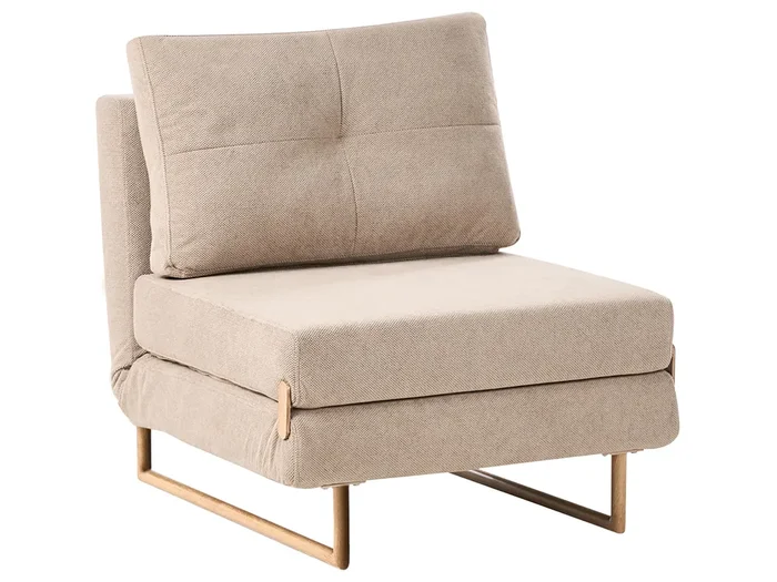 Sofá cama individual JERSLEV Tela Marrón claro