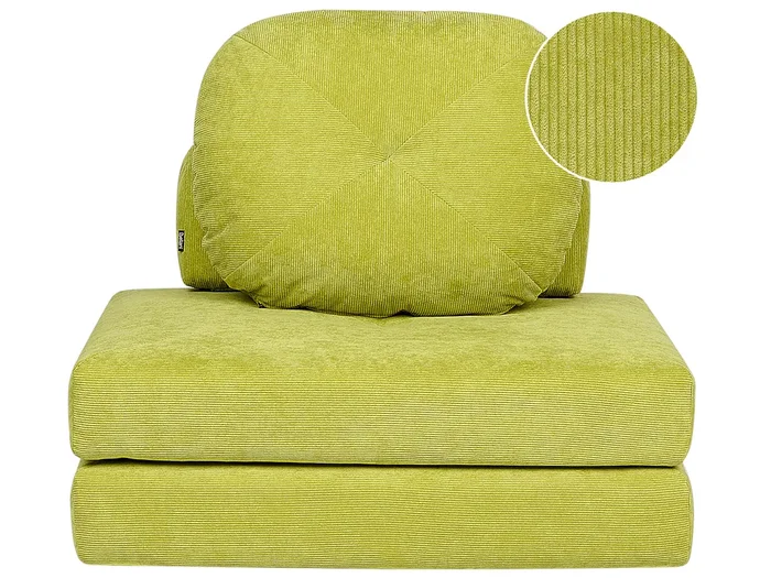 Sofá cama individual OLDEN Pana Verde claro