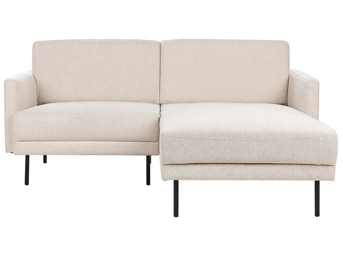 Sofá esquinero 2 plazas BREDA Tela Beige claro Izquierda