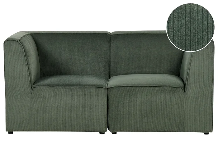 Sofá modular 2 plazas LEMVIG Pana Verde oscuro