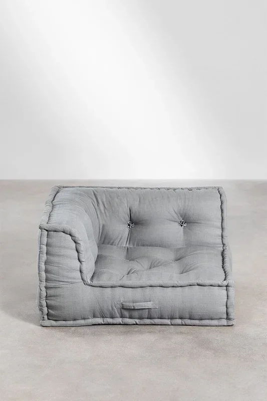 Sofá Modular Esquinero en Algodón Dhel Gris Topo Claro – SKLUM