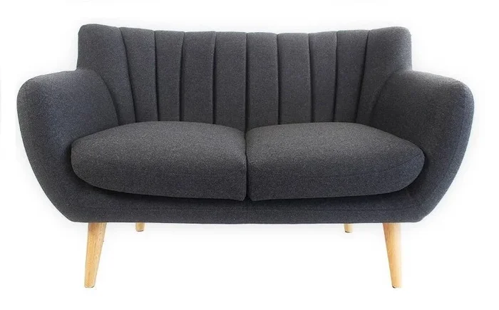 Sofá nórdico Rett 2 plazas Gris Topo Vintahome