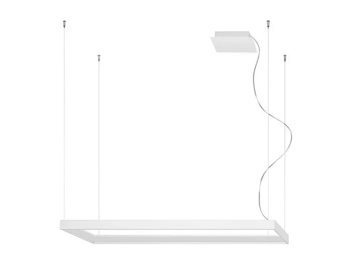 Sollux Lighting Tuula Luz de techo colgante rectangular LED integrada, blanca, 4000K, 5757lm