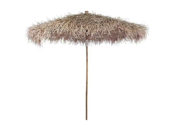 Sombrilla de bambú con tejado de hojas de plátano 210 cm ES594312