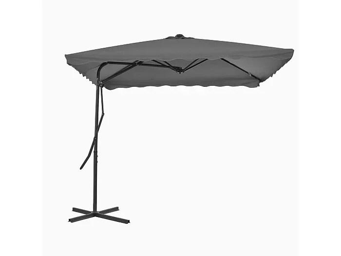 Sombrilla de jardín con palo de acero 250×250 cm antracita ES633059