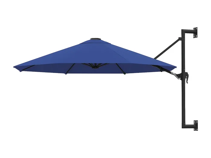 Sombrilla de pared con palo de metal azul 300 cm ES483359