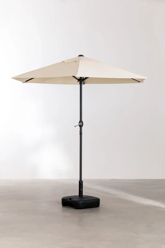 Sombrilla en Tela y Acero (Ø207 cm) Masey Beige Crema – SKLUM