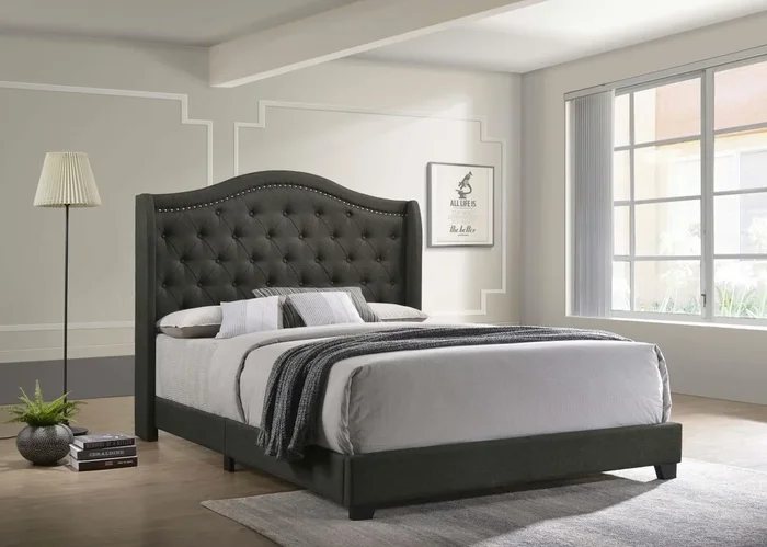 Sonoma Gray Camel Back Queen Bed