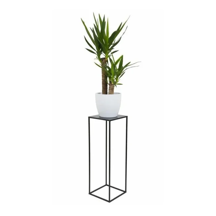 Soporte para plantas 70×24 cm negro