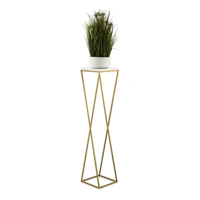 Soporte para plantas LOFT 100×24 cm dorado/blanco