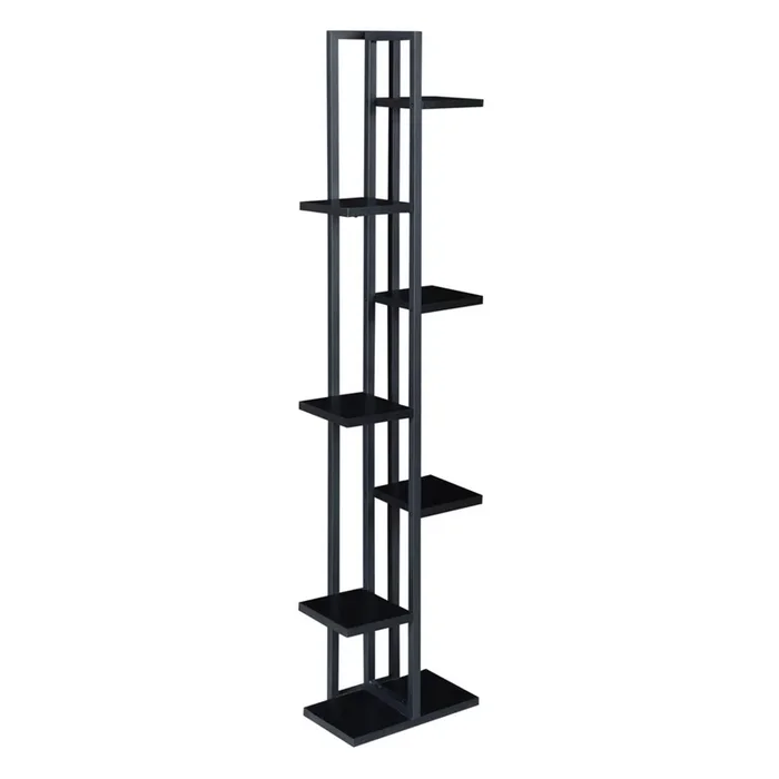 Soporte para plantas Somero 6 niveles metal/aglomerado 150 x 34 x 21 cm negro [en.casa]