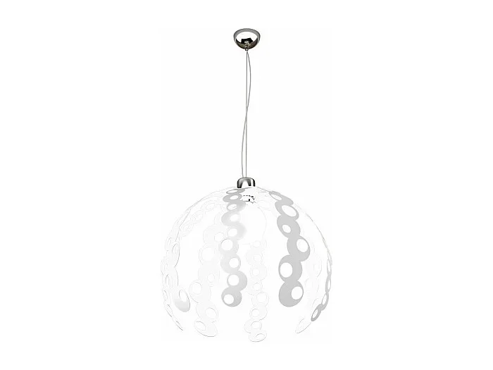 Sospensione Contemporanea Chain Metallo Bianco E Cromo 1 Luce E27