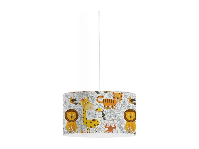Sospensione Moderna Decokids Polilux ® Grafica Savana 1 Luce E27